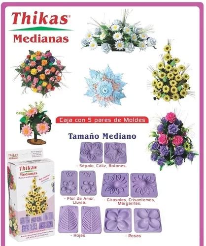 Moldes Para Flores De Foamy Medianas Con 5 Pares De Moldes Mercadolibre