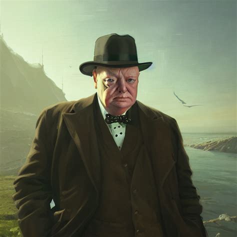 Krea Ai Highly Detailed Portrait Winston Churchill In Gt