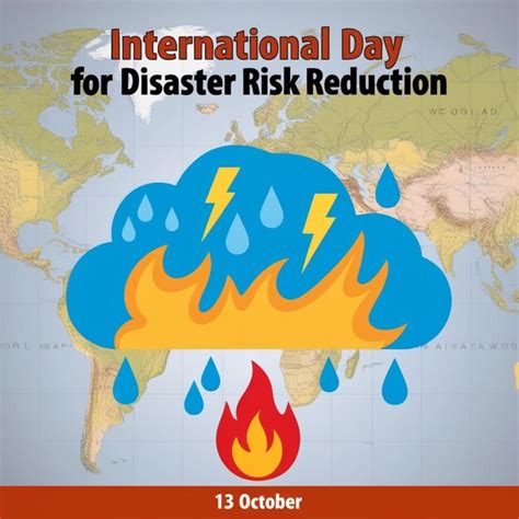 International Day For Disaster Risk Reduction Vector Illustration