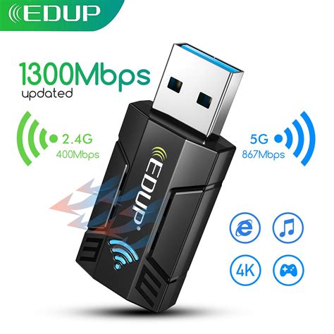 Edup Mini Adaptateur Wifi Mbps Usb Carte R Seau Sans Fil Double