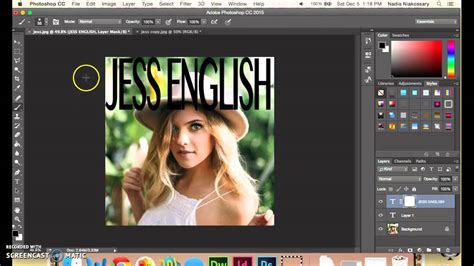 Placing Text Behind An Object In Adobe Photoshop Youtube