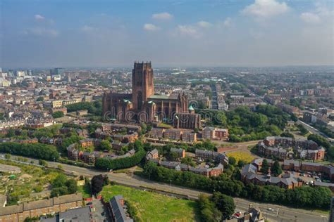 Aerial Picture Of Liverpool Anglican Cathedral Stock Photo Image Of