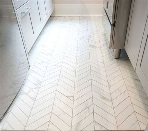 chevron floor tiles bathroom - Valrie Ferrell