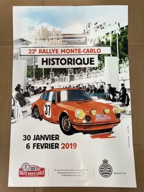 Affiche Ancienne E Rallye Monte Carlo Ref Eur