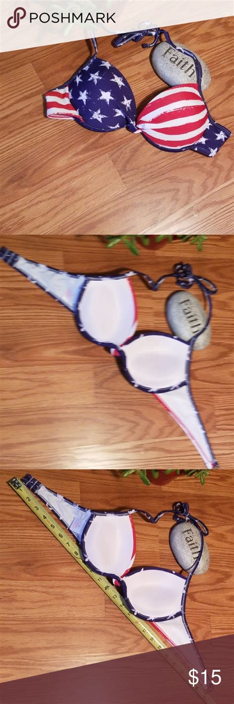 Red White An Blue Bikini Top Med Blue Bikini Top Blue Bikini Bikini