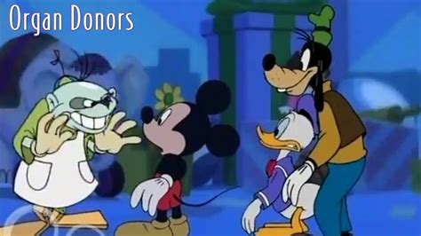 Organ Donors 1999 Disney Mickey, Donald, and Goofy Cartoon Short Film