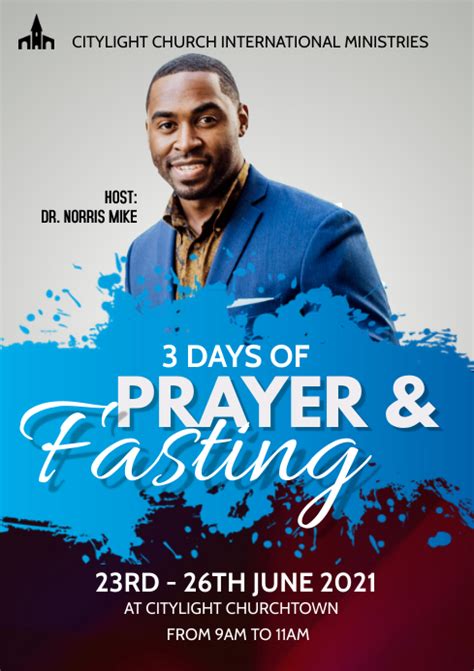 Copy Of Prayer And Fasting Church Flyer Postermywall