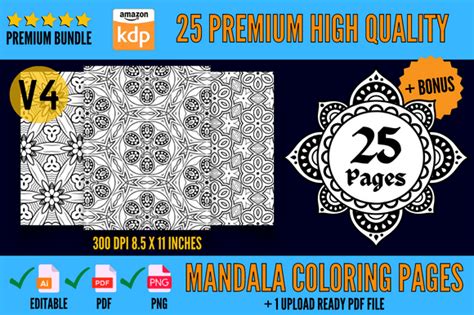 Mandala Coloring Book Kdp Interior Graphic By Pretty Creative