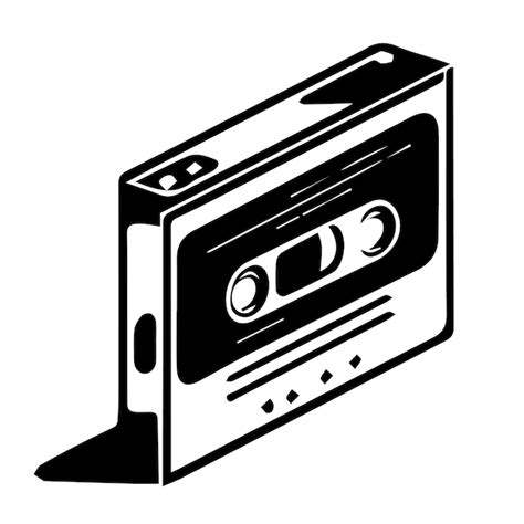 Premium Vector Black 90s Audio Cassette Icon