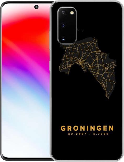 Samsung Galaxy S Hoesje Groningen Kaart Goud Siliconen