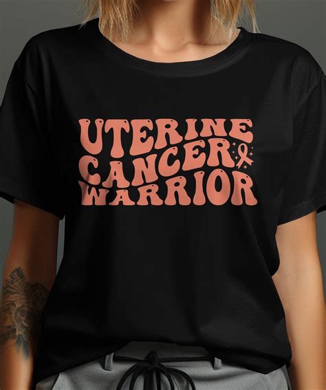 Uterine Cancer Warrior Svg Uterine Cancer Awareness Svg Png Peach