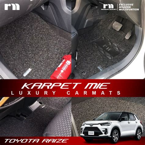 Promo Karpet Mobil Toyota Raize Full Bagasi Warna Grey Kota