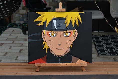 My First Acrylic On Canvas A Frame From The Anime Was Used As