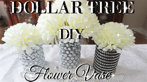 Diy Dollar Tree Bling Flower Vases Decor Petalisbless Youtube