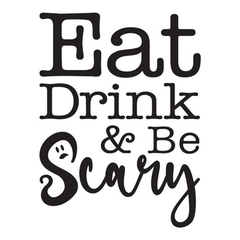 Eat Drink Be Scary Halloween Autumn Svg Design