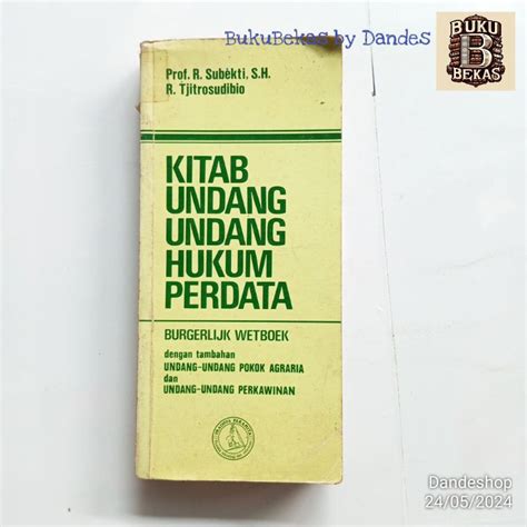 Jual Kitab Undang Undang Hukum Perdata Burgerlijk Wetboek Dengan