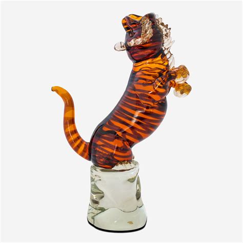 Murano Glass Tiger By Alfredo Barbini The Silver Fund