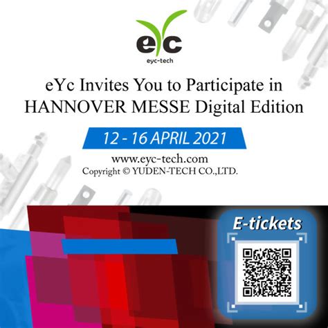 eYc HANNOVER MESSE Digital Edition 12-16 April 2021 invitation