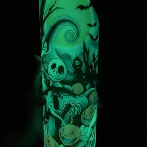 Nightmare Before Christmas Glow In The Dark Tumbler Etsy