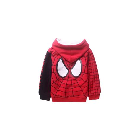 Boys Baby Spiderman Bluzy z Kapturem Z Polaru Ciepłe Zimowe Dla Dzieci