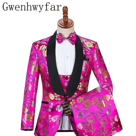 Gwenhwyfar New Design Purple With Golden Flower Suits Royal Pattern