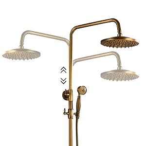 Amazon NeierThodore Antique Brass Bathroom Shower Faucet System