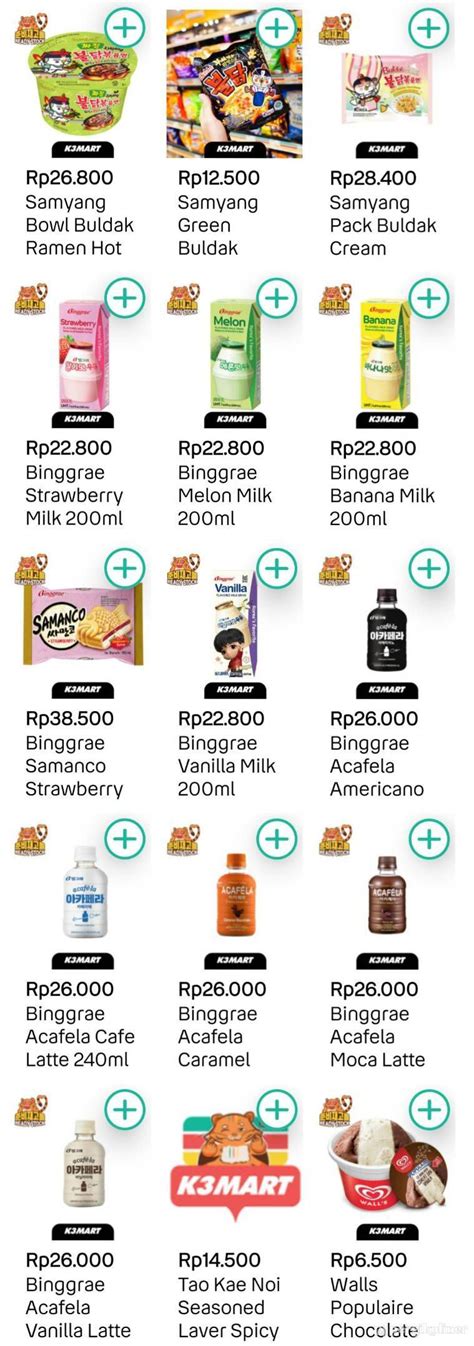 Selalu diperbarui! Menu K3MART, Cengkareng