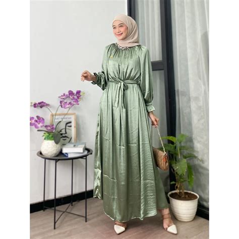 Jual Gamis Shimer Viral Dress Shimmer Silk Gamis Cradenza Shimmer