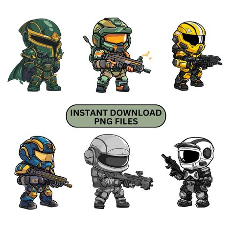 Helldivers Clip Art Bundle Video Game Vector Files, Hell Divers PNG ...