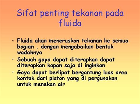 Konsep Hidrolik Dan Penggunaan Tekanan Pada Fluida Sifat