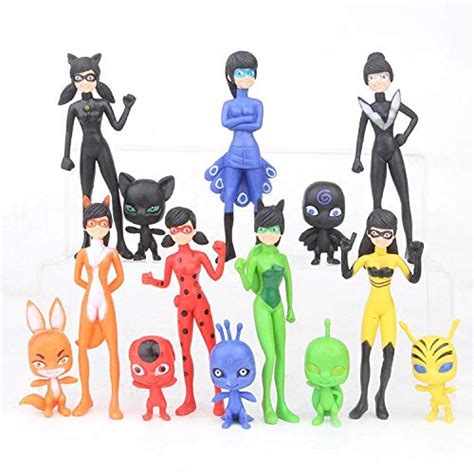 Kinda Inc 14 pcs Ladybug Action Figure - Ladybug and cat Noir ...