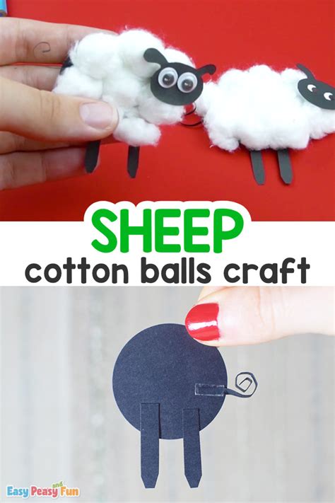 Cotton Ball Sheep - Easy Peasy and Fun