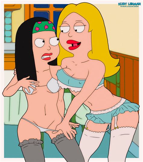 Hentai Busty American Dad Bra Breasts Erect Nipples Under Clothes