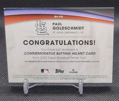 2022 Topps Series 2 Batting Helmet Commemorative Relics BH PG Paul