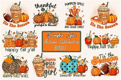 Pumpkin Spice Sublimation Bundle Graphic By Boodesign · Creative Fabrica