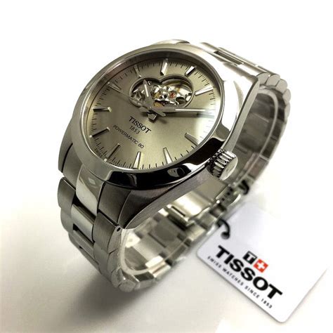 Mens Tissot Gentleman Powermatic Open Heart Automatic Watch