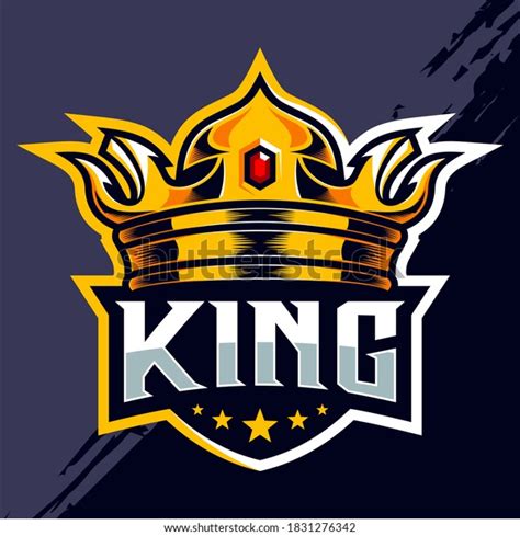 King Crown Esport Logo Design Stock Vector (Royalty Free) 1831276342 ...