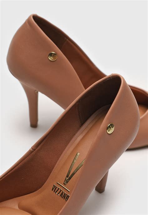Scarpin Vizzano Bico Fino Nude Compre Agora Dafiti Brasil