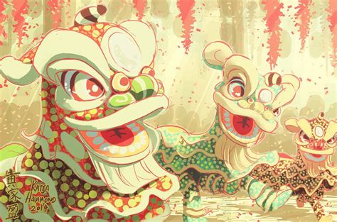 Dancing Lion Parade By Jackoburra Concept Art Characters Dancing