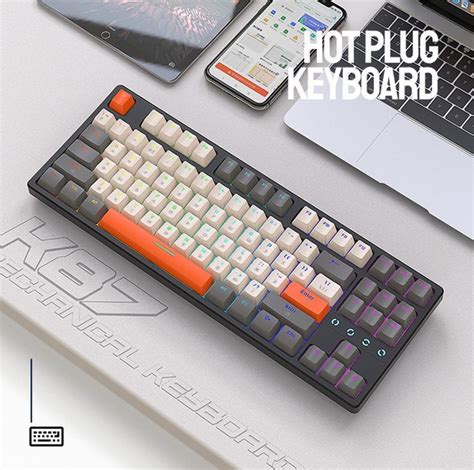 Клавиатура механическая K87 игровая с RGB подсветкой купить на OZON по ...