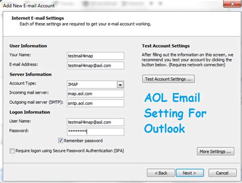 Aol Mail Setting Imap And Smtp Settings For Outlook Iphone And Android