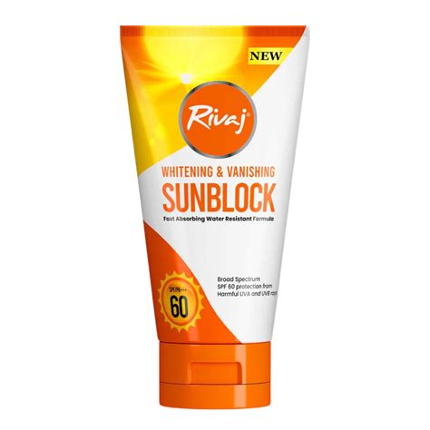 Rivaj Whitening Vanishing SPF60 Sunblock 100ml All Skin Type