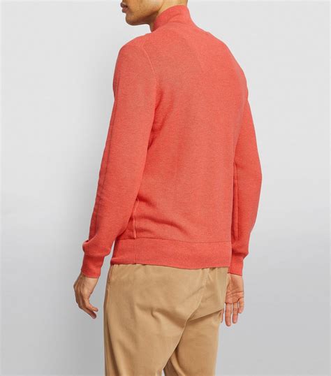 Polo Ralph Lauren Mesh Knit Quarter Zip Sweater Harrods Us