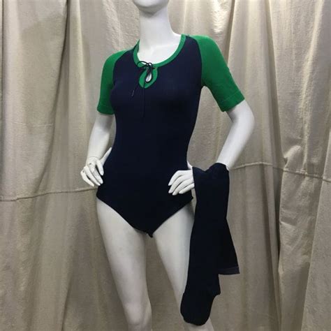 Vintage Blue Danskin Body Suit Unitard Leotard Vintage 60s Etsy