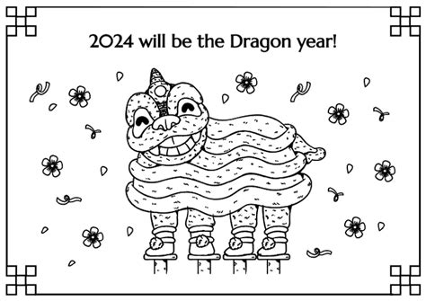 Lunar New Year Coloring Pages 2024 Inge Regine