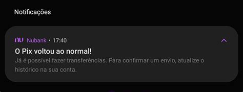 Falha de conexão pix Conta do Nubank NuCommunity