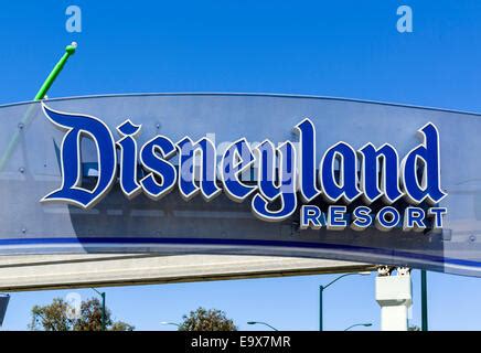 Disneyland entrance sign, Disneyland, Anaheim, California, United Stock ...