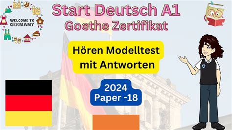 Goethe German Language A Zertifikat Start Deutsch H Ren Modelltest Mit