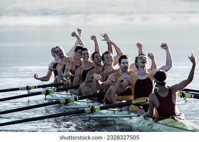 Rowing Crew Rowing Scull On Lake Stock Photo 2328322491 | Shutterstock