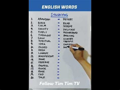 English Words: Synonyms: Abandon - Desert - YouTube